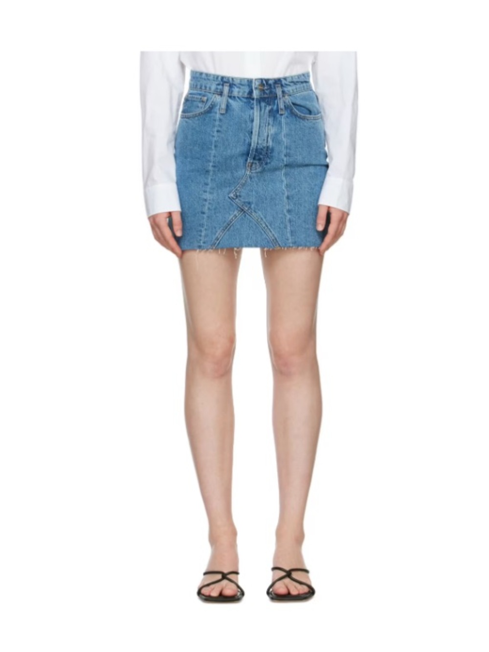 Anine Bing Blue Connie Mini Skirt